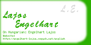 lajos engelhart business card